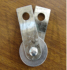 Stainless steel pulley Ø 40 mm, bracket with two sliding plates for mounting