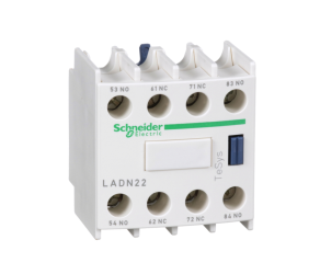 Schneider Electric Додатковий контактний блок 2НЗ+2НО фрмонтажу LADN22, 00-00002802 - Фото
