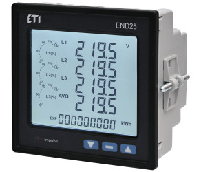 Аналізатор мережі ETI END25-ETH (96x96мм, 100-550V AC/DC, Ethernet) (004656952) - Фото