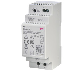Блок живлення ETI PS-30-24 (Вхід: 100-250V AC; Вихід: 24V DC/30W/1,25A) (002470133) - Фото
