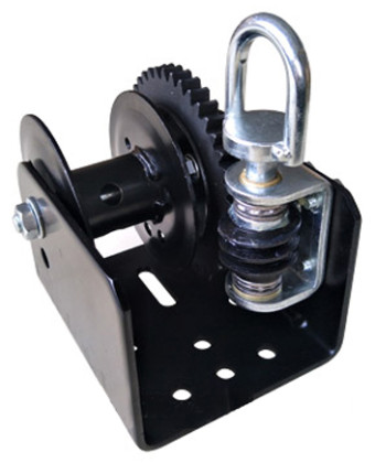 Black ceiling worm winch, with one drum for 910 kg Poultry Pulley (HD24027) - Фото
