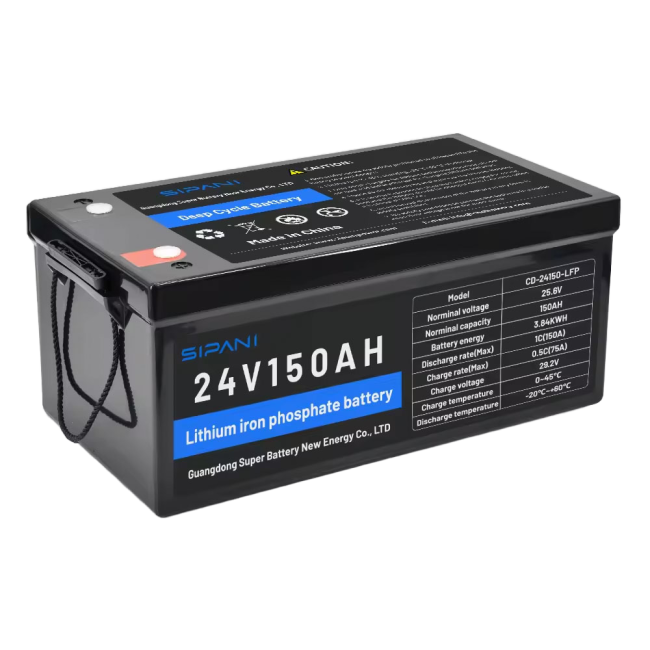 SIPANI 150 Ah Lifepo4 Battery Lithium Battery 25.6V