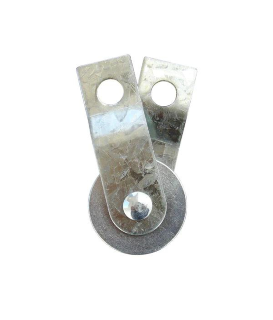 Stainless steel pulley Ø 40 mm, bracket with two sliding plates for mounting