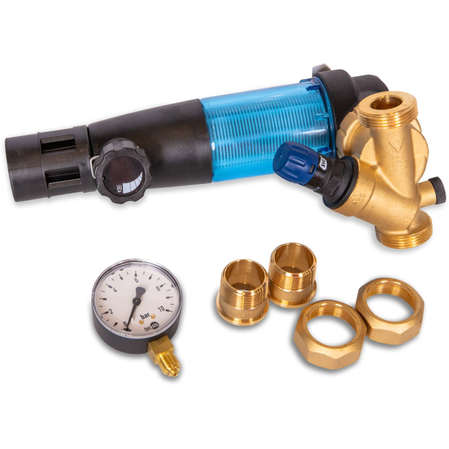 Pressure reducer with filter and pressure gauge, Lubing (30-61-3683)