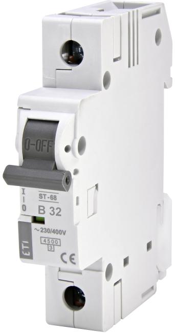 Автоматичний вимикач ETI ST-68 1p B 32А (4,5 kA) (002171319)