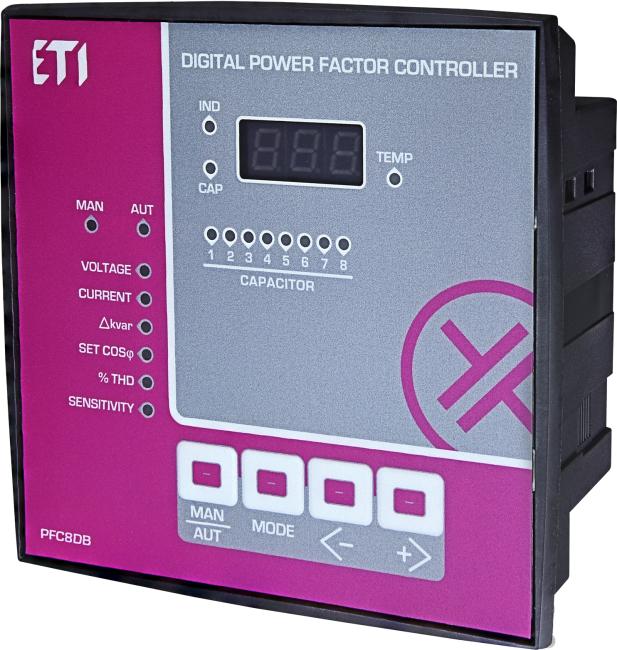 ETI PFC-8DB 8-stage reactive power controller, 144x144, (400V) 004656572