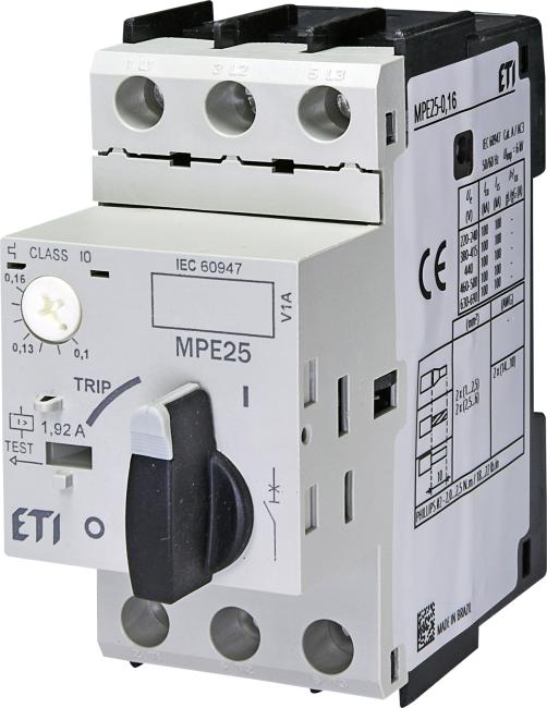 ETI Motor protection circuit breaker MPE25-0,16 004648001