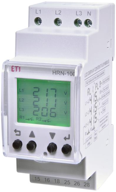 ETI Multifunctional voltage monitoring relay HRN-100 (3F, 2x5A_AC1) 002470303