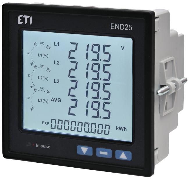 ETI Network Analyser END25-ETH (96x96mm, 100-550V AC/DC, Ethernet) 004656952
