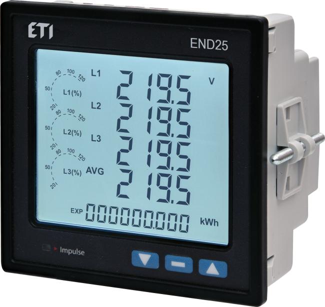 ETI Network Analyser END25-ETHA (96x96mm, Ethernet, RTC, 8 MB internal memory) 004656955