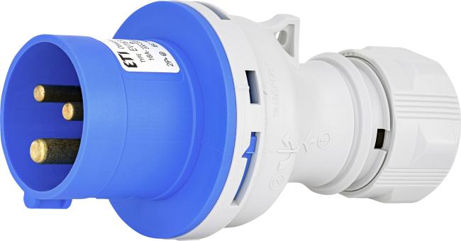 ETI Power cable plug EV-1632 IP44 (16A, 230V, 2P+PE) 004482016