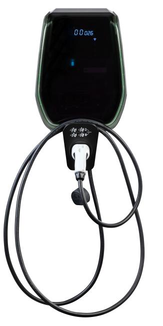 ETI ET-EVPLUS22C Настенная зарядная станция (3,5-22 кВт, 1/3 -фаза, MODE3, Type2, кабель 5 м) (001800010)